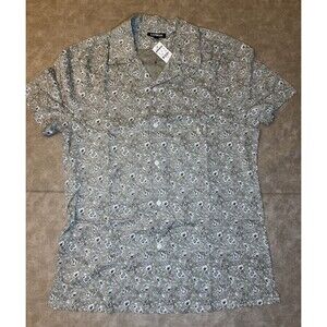 Express Shirt Mens Sz SMALL Floral short Sleeve Button Up Modern  Shirt